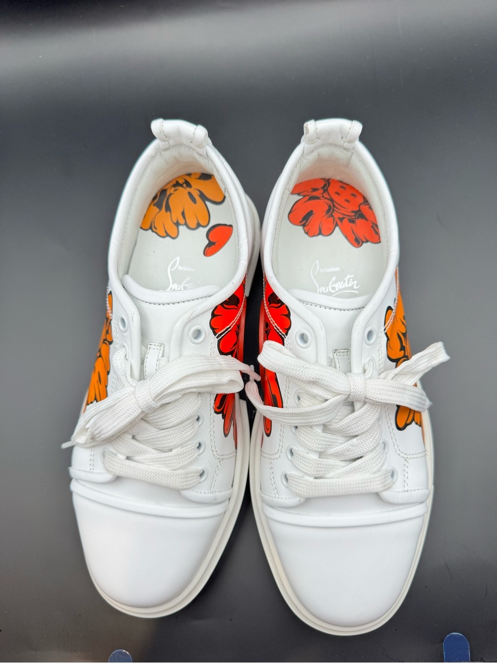 Christian Louboutin Adolon Donna Shun Sudo Button Flower Sneakers EU 39